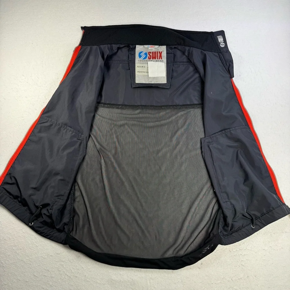 Swix‎ Men’s Small Air Mesh Back Technical Vest Black Red Full Zip